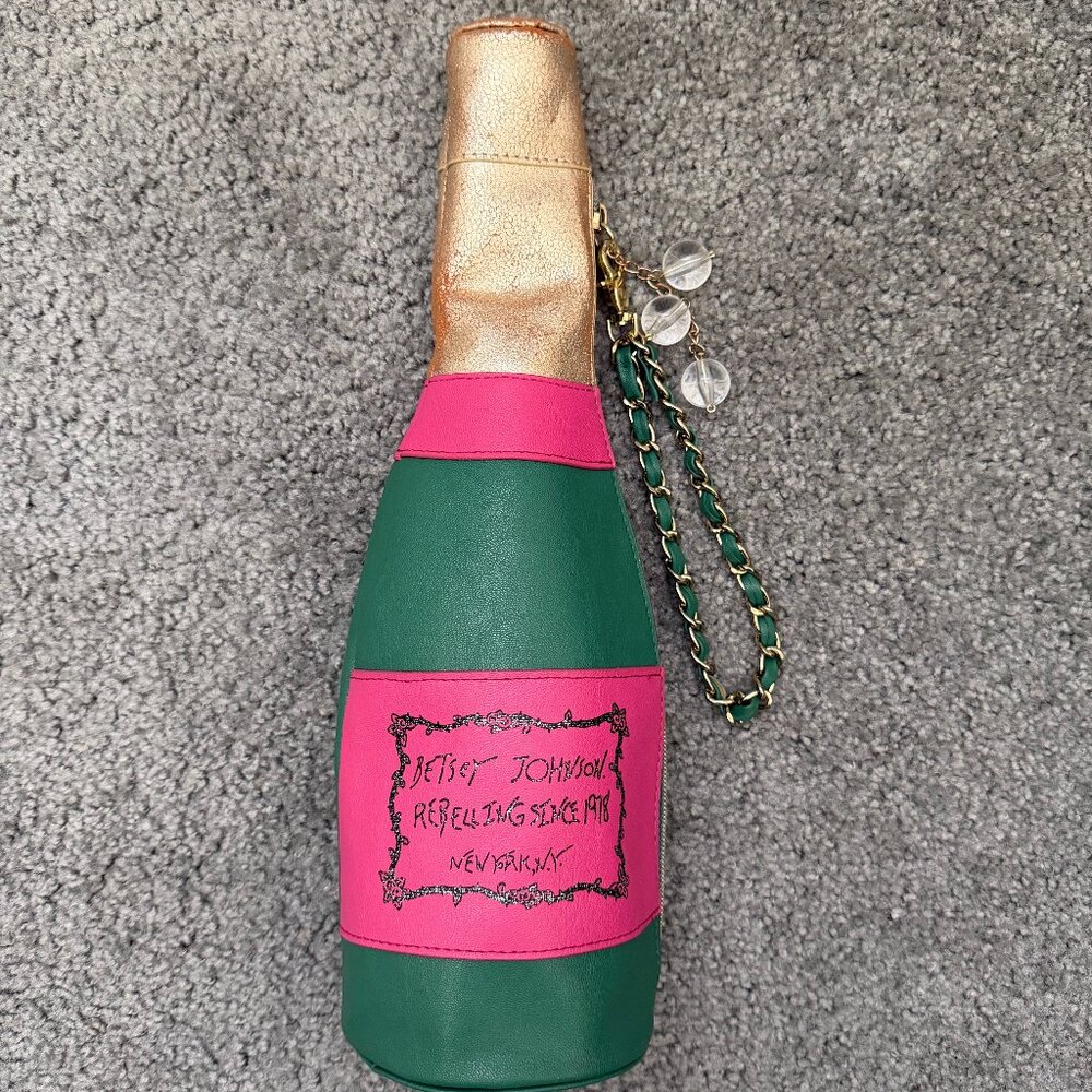 Betsey Johnson "Rebelling Since 1978" Champagne bottle vintage purse